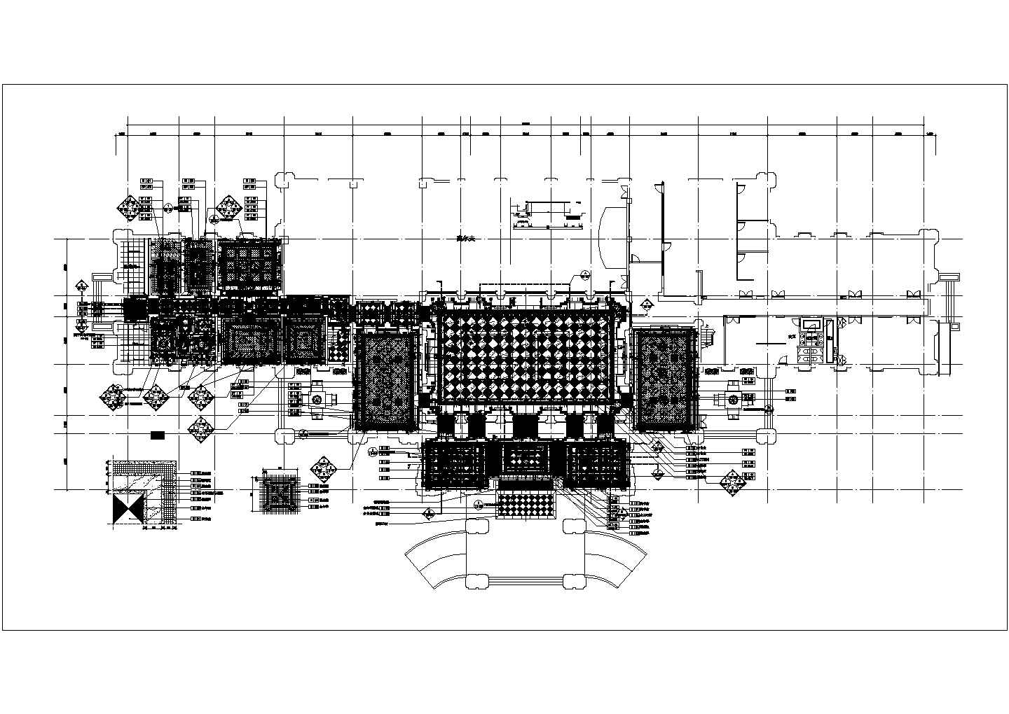 某中建汤逊湖壹号售楼处CAD大样完整设计施工图