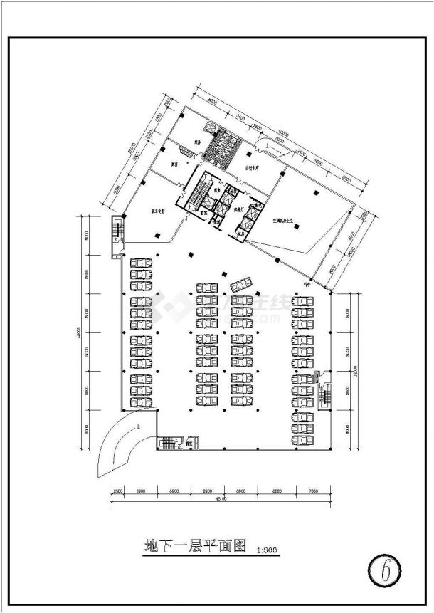 某宾馆方案CAD设计建筑完整平面施工图-图一