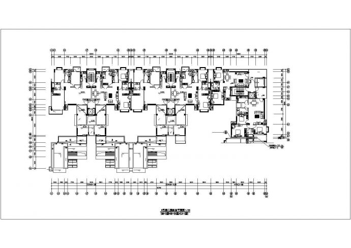 9800平米12层框架结构住宅楼平立面设计CAD图纸（含车库）_图1