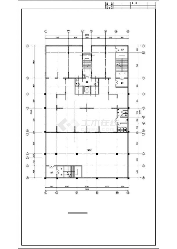 临街15层框剪结构商住公寓楼平立剖面设计CAD图纸（1-3层商用）-图一