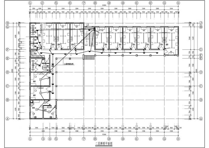 某宿舍楼电气方案设计CAD图纸_图1