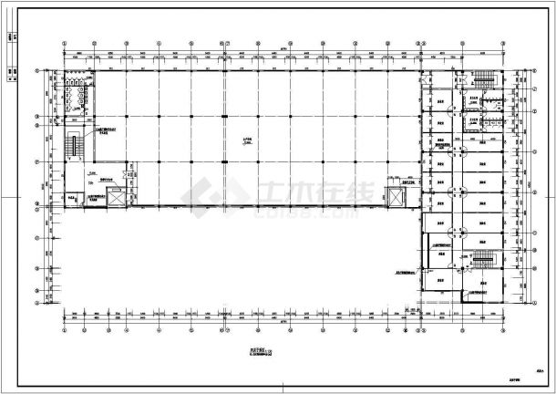 某地多层某类型框架厂房建筑施工图纸-图二