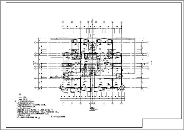 公寓设计_十八层公寓建筑施工CAD图-图二