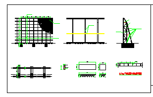 围挡广告牌结构cad设计施工图