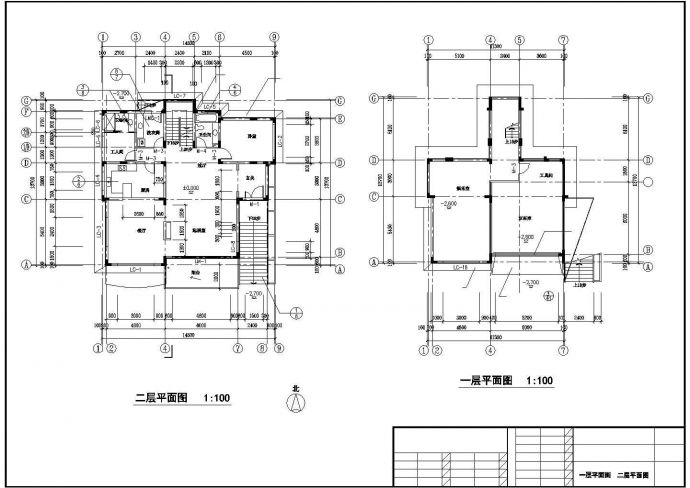 扬州市沁兰苑小区3层框架结构独栋别墅全套建筑设计CAD图纸（13x11米）_图1