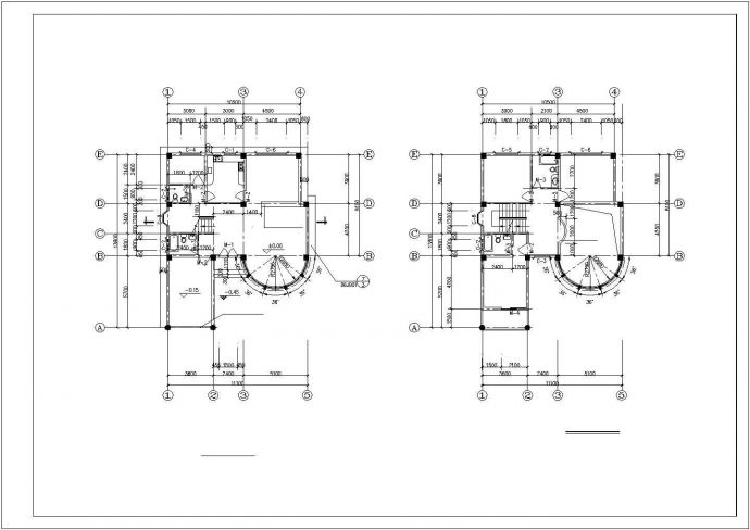 济南市香山花园小区3层砖混结构精装小别墅全套建筑设计CAD图纸_图1