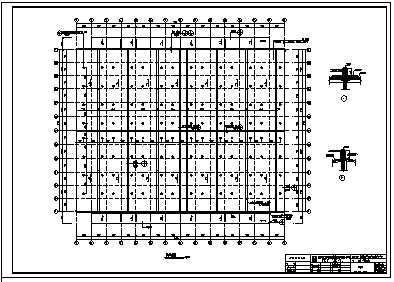 某市单层门式钢结构物流中心中转仓库建筑结构施工cad图-图二