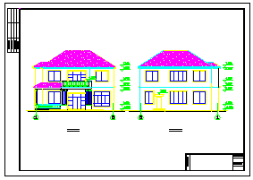 别墅全套建筑结构CAD设计施工图纸-图二