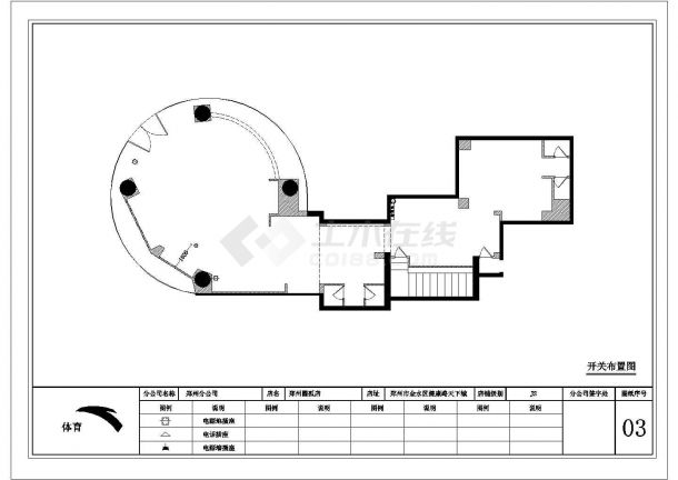 某170平方异形体育品牌专卖店CAD室内设计完整施工图-图二