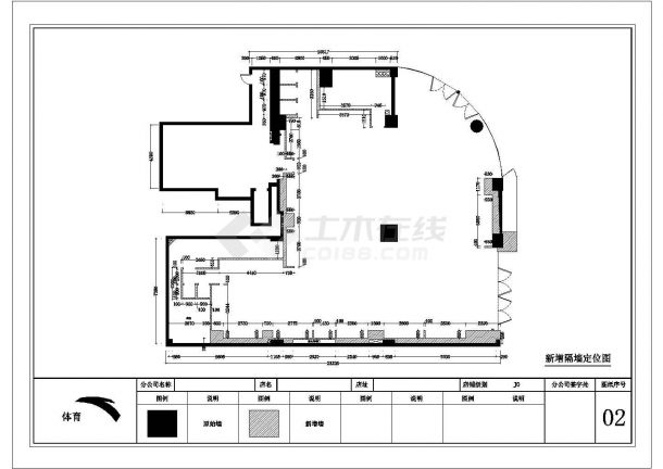 某350平方体育品牌专卖店CAD完整室内设计构造施工图-图一