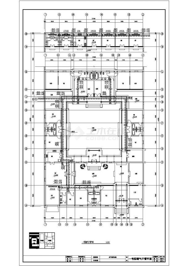 某北京四合院全套施工暖通CAD完整设计构造图-图二
