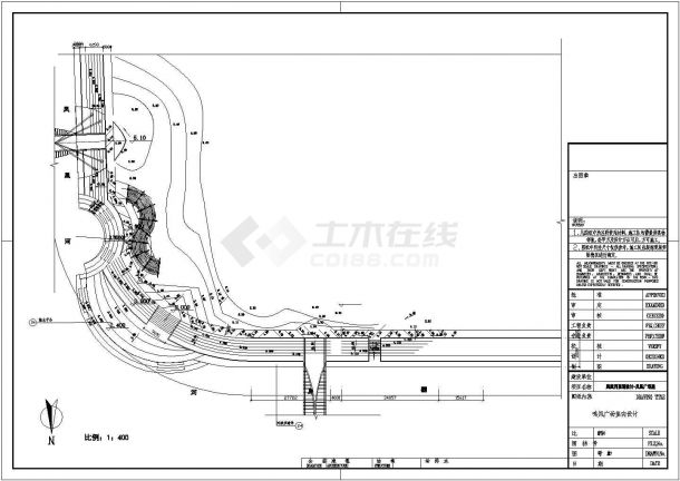 某凤凰河景观CAD大样完整构造设计图-图二