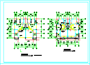 双拼别墅F型建筑设计cad施工图全套含效果图-图二