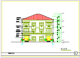 生态庭院农居建筑方案设计cad施工图全套含效果图_图1