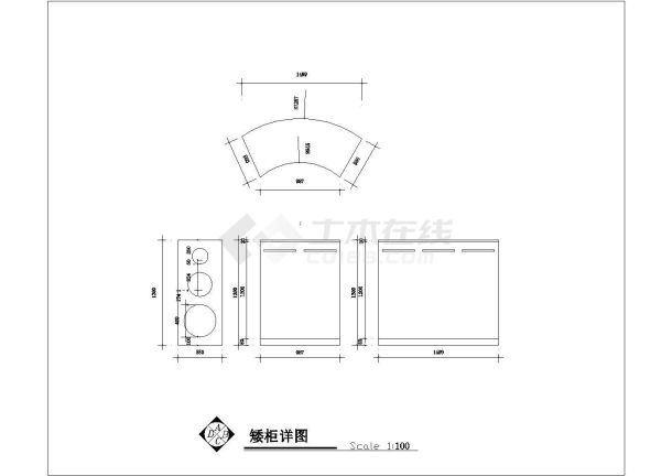 某童装店CAD室内设计完整大样装修图-图一