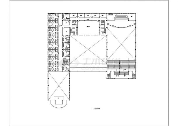 某多层框架结构欧式教堂设计cad建筑方案图-图二