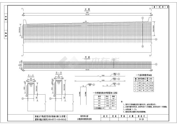 某河特大桥主跨130米钢管拱主墩垫块钢筋构造CAD节点详细设计图-图一
