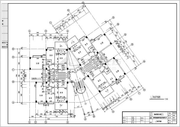 公寓设计_冠迪花园几套复式公寓建筑扩出CAD图-图二