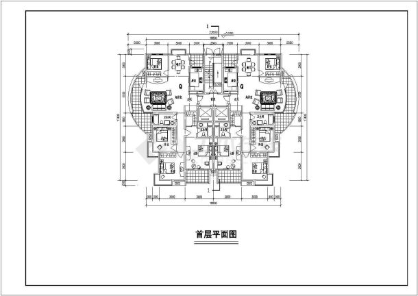 住宅设计_某地区新村高层住宅建筑设计CAD图-图二