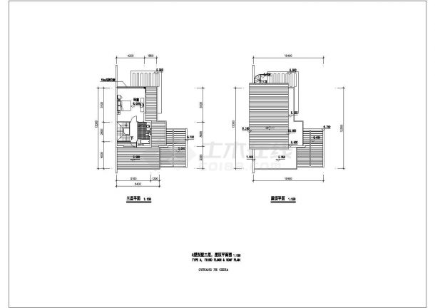 合肥市某小区200-280平四套3层砖混结构高档精装修别墅建筑设计CAD图纸-图一