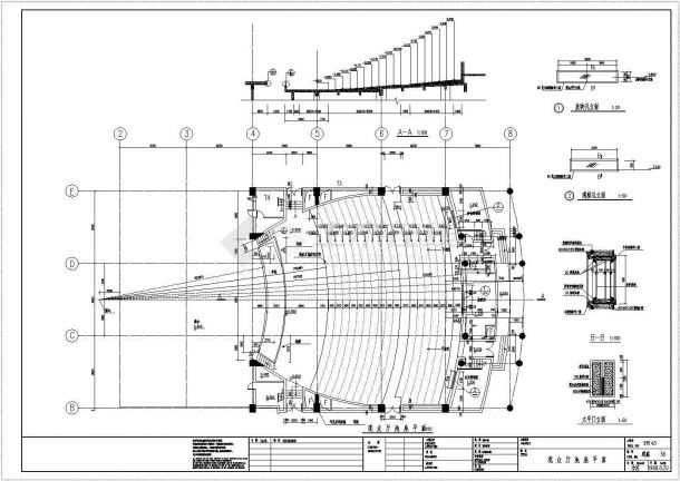 某影剧院CAD完整构造设计详细施工图-图一