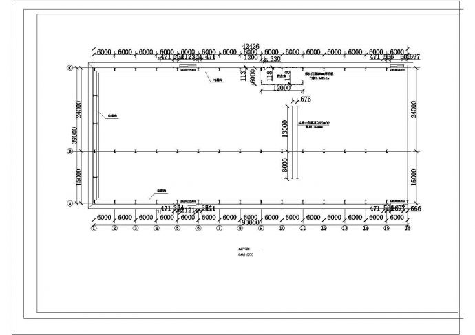 某地大型电力厂房建筑施工图_图1