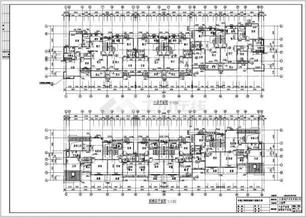 某江西省上饶市美地印象住宅楼建筑CAD设计完整构造施工图-图一