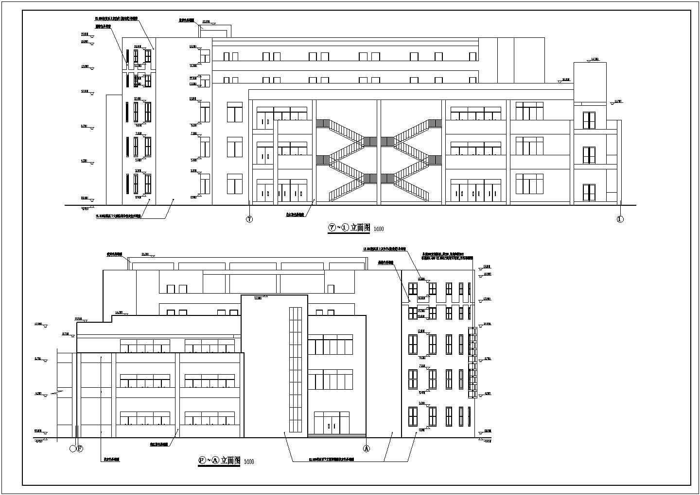 某学校食堂建筑CAD设计节点完整构造施工图