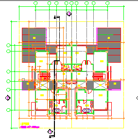 某双拼豪华别墅建筑cad设计施工图-图一