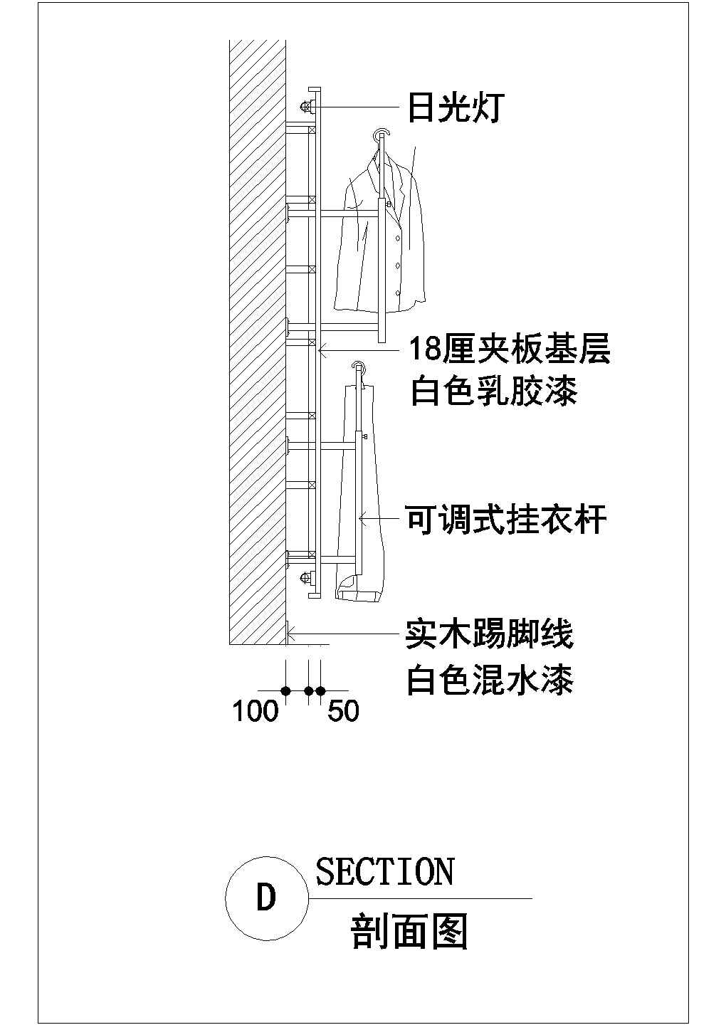 某服装专卖店装修平立面设计cad施工图