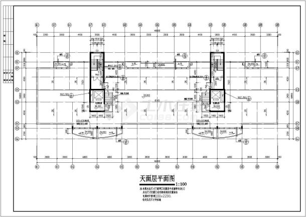 住宅设计_某十二层住宅6栋施工CAD图-图二