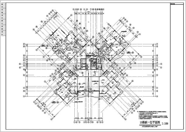 住宅设计_某地区高档花园住宅设计CAD图-图二