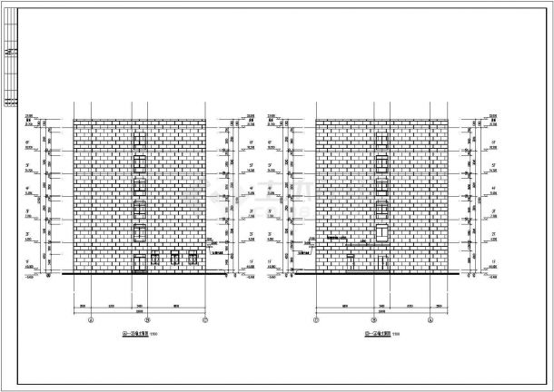 某广东省湛江市鸿达驾校员工宿舍楼工程建筑CAD设计施工图-图二