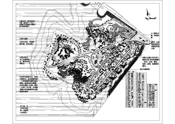 某水库风景区景观CAD设计完整节点规划图-图一