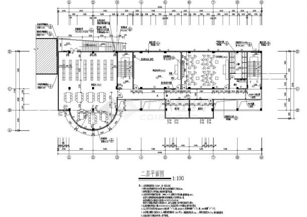 某小学多功能教学楼建筑CAD 节点详细设计施工图-图一