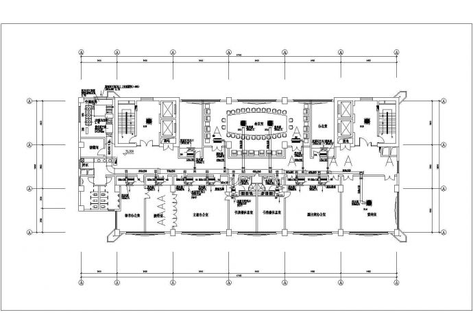 某高层办公楼多联机平面设计cad施工图_图1