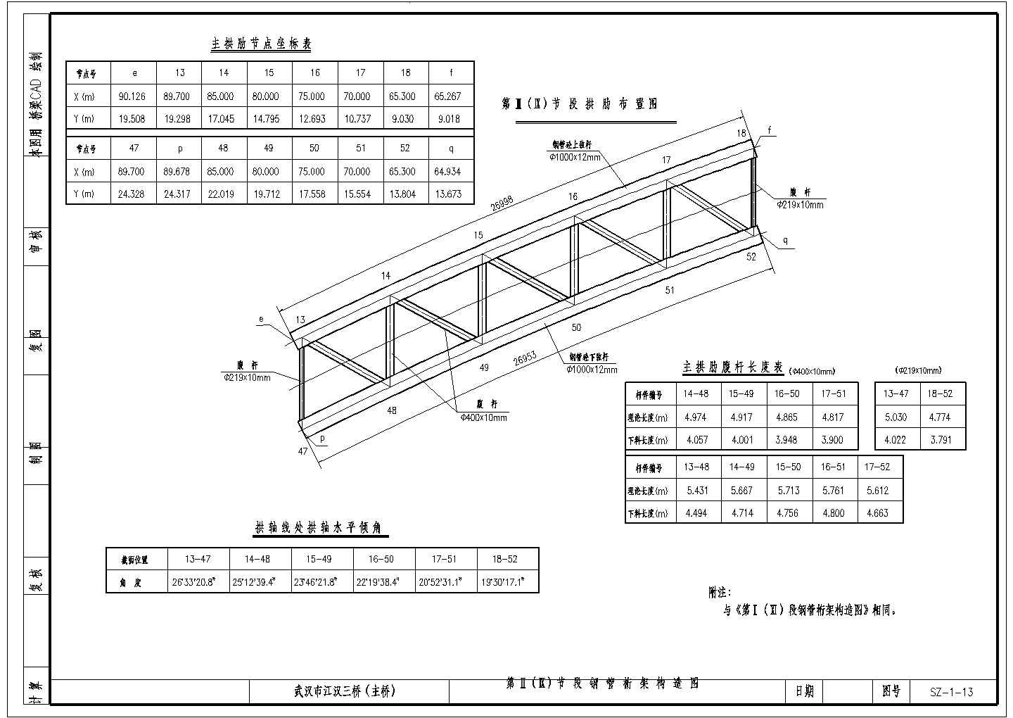 某下承式钢管混凝土系杆拱CAD大样节点全套图