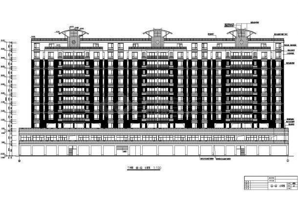 某12层住宅楼全套建筑设计cad施工图-图二