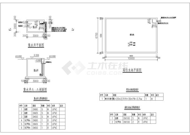 某生活垃圾处理车间工程设计cad施工图-图一