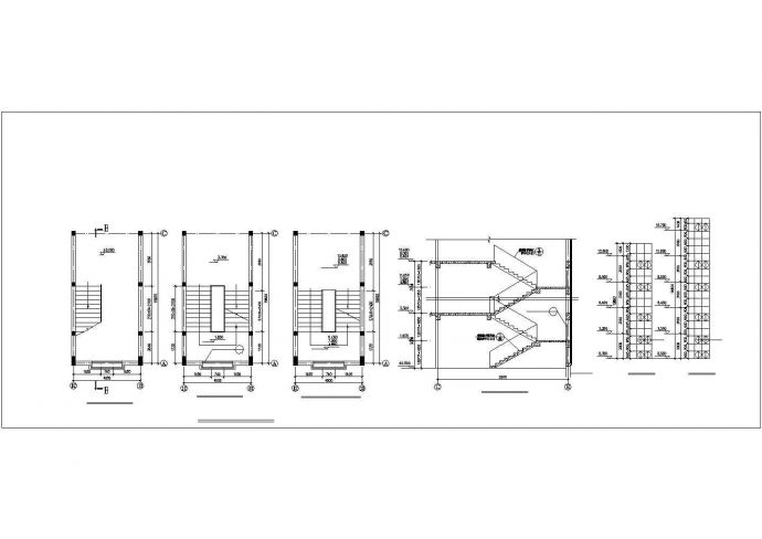 某五金厂2200平米五层框架结构宿舍楼平立剖面设计CAD图纸_图1