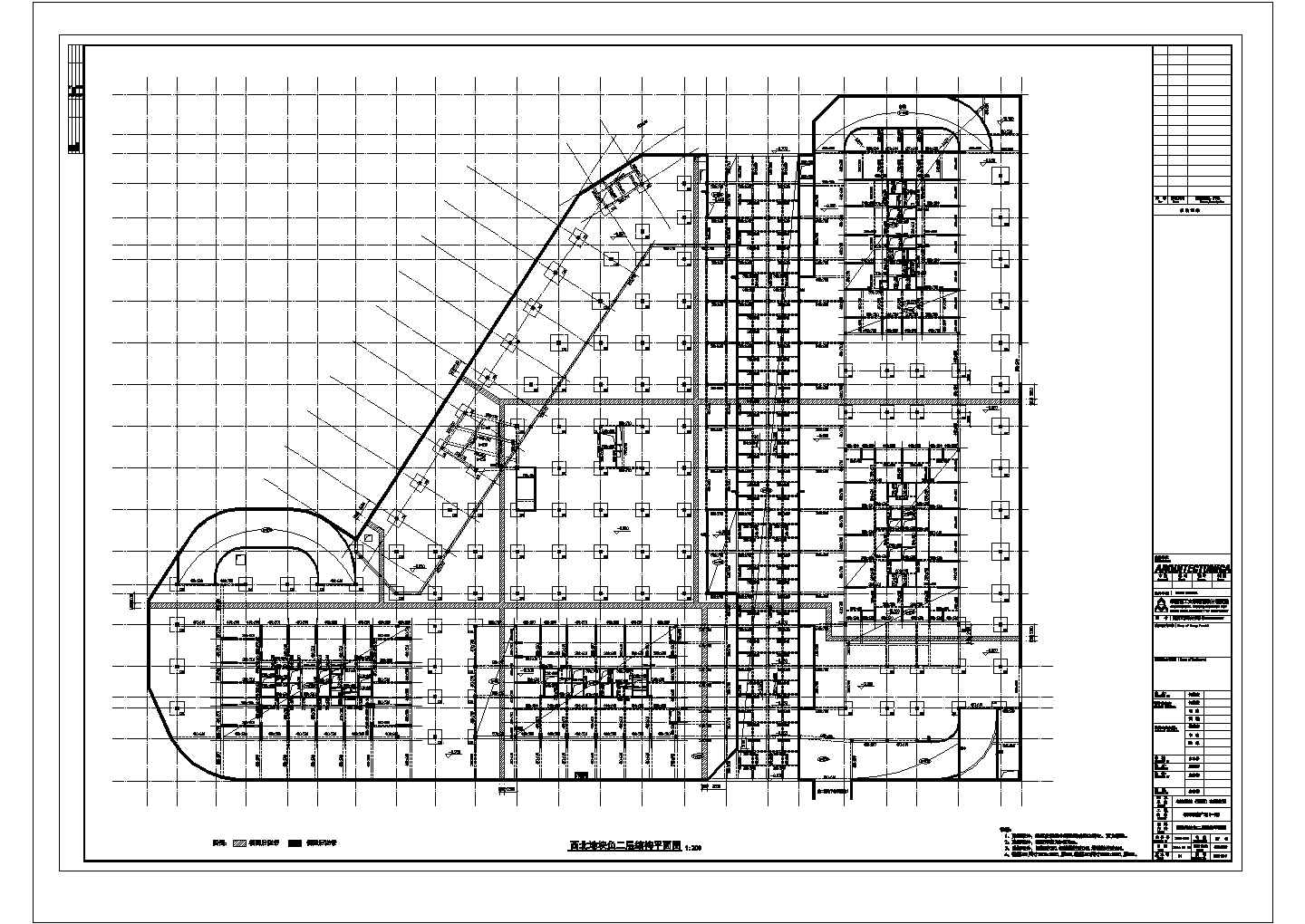 某粤海珠宝广场施工图地下室结构CAD大样详细节点图
