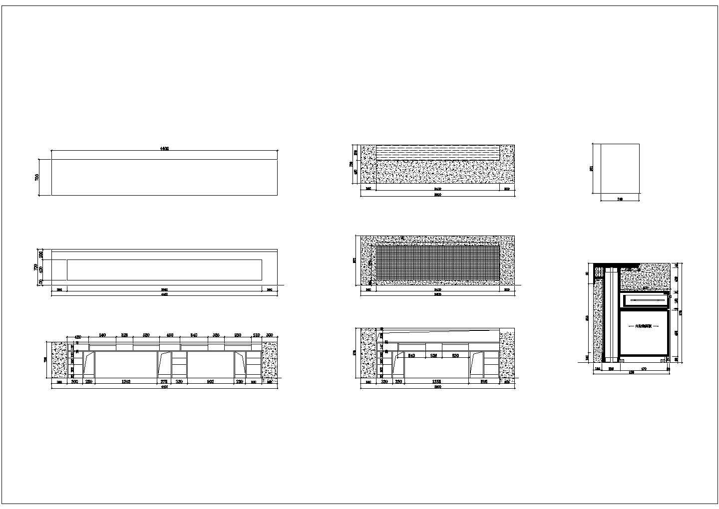 某四川绵阳售楼中心CAD构造详细设计施工图