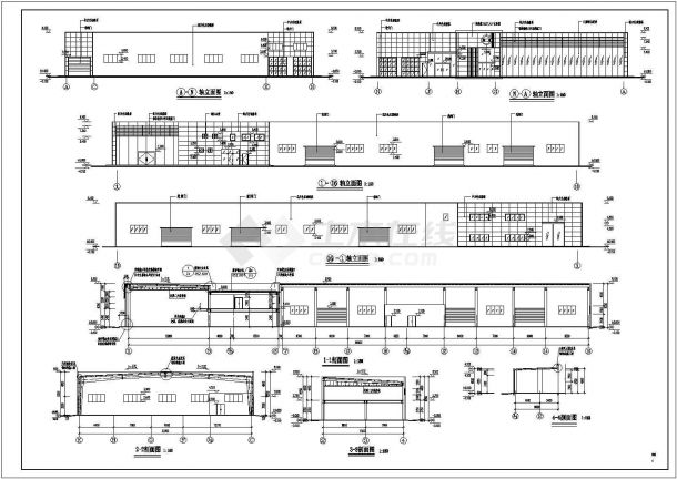 某汽车库CAD建筑施工设计构造完整图-图二