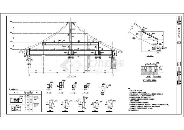 某中式四合院全套施工图四合院结构CAD详细完整图纸-图二