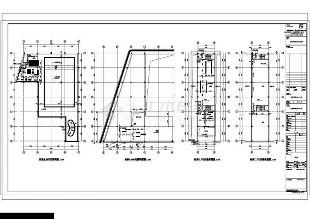 异形柱山地体育馆建筑全套施工CAD图-图二