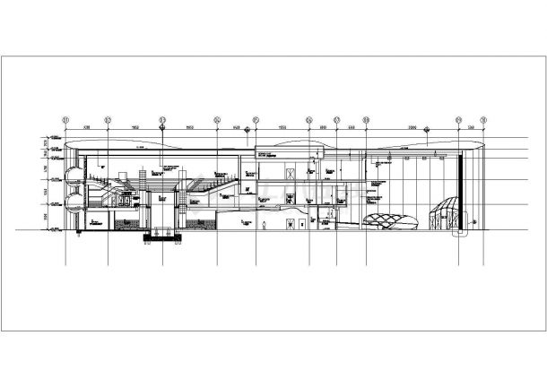 某8197平米展览展馆工程项目方案设计CAD完整剖面图-图一