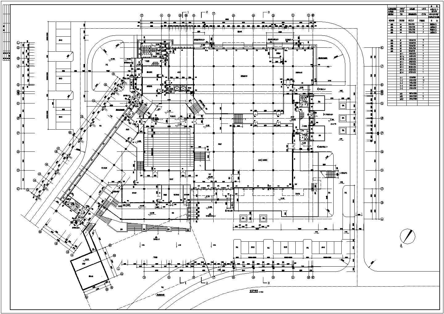 某20012平米学院博物馆建筑CAD详细完整施工图平面图