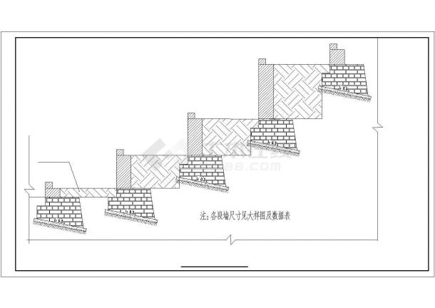 某公园景观设计全套施工水舞广场叠形花池CAD基础竣工图-图二