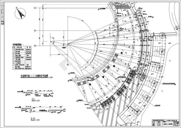 某广场景观工程CAD全套完整施工停车场-图二