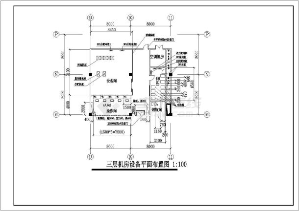 某机房工程CAD大样设计电气图-图一